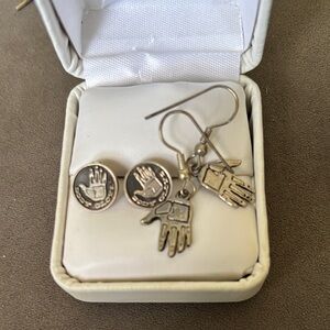2 pair Body Glove Hand Motif Earrings
